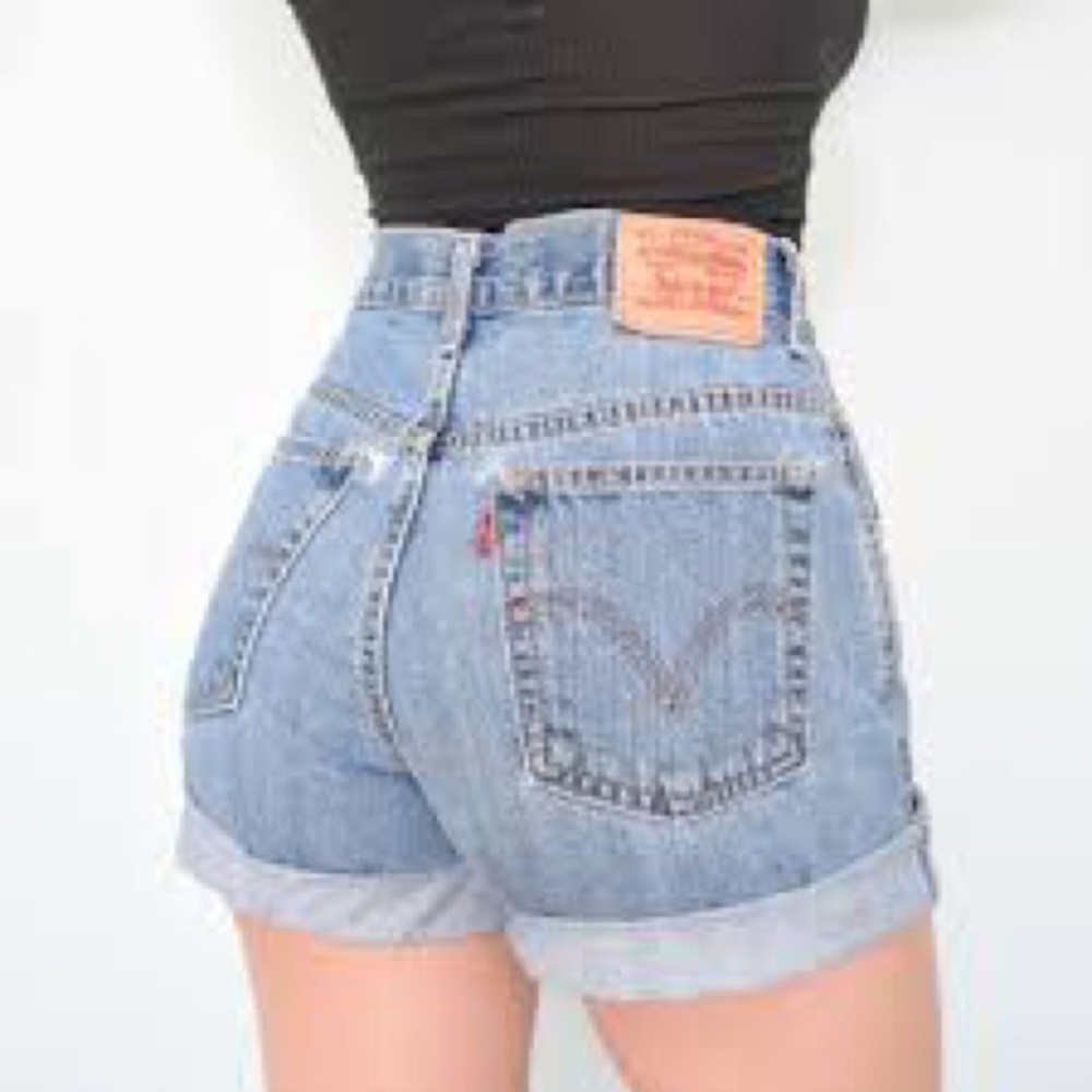 High-waisted Denim Shorts
